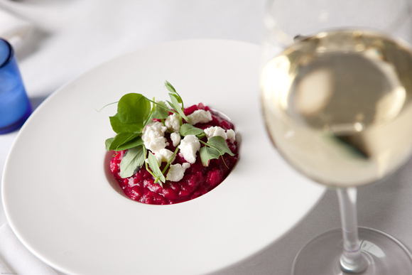 Beet Risotto with Chevre
